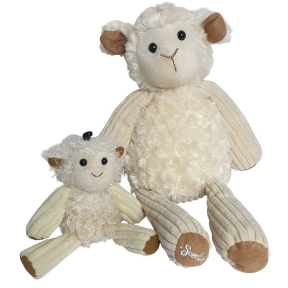 Scentsy Buddy Plush Lenny the Lamb and Nursery Baby Lamb 15.5" Plush Sheep Set - Picture 1 of 10